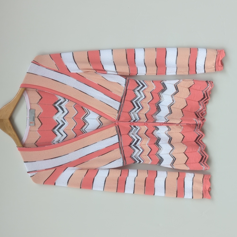 Missoni Chevron Stripe Cardigan Sweater - 6  (42)